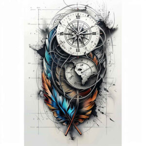 Piórka - Free tattoo design ideas ai genereted - inkby.ai