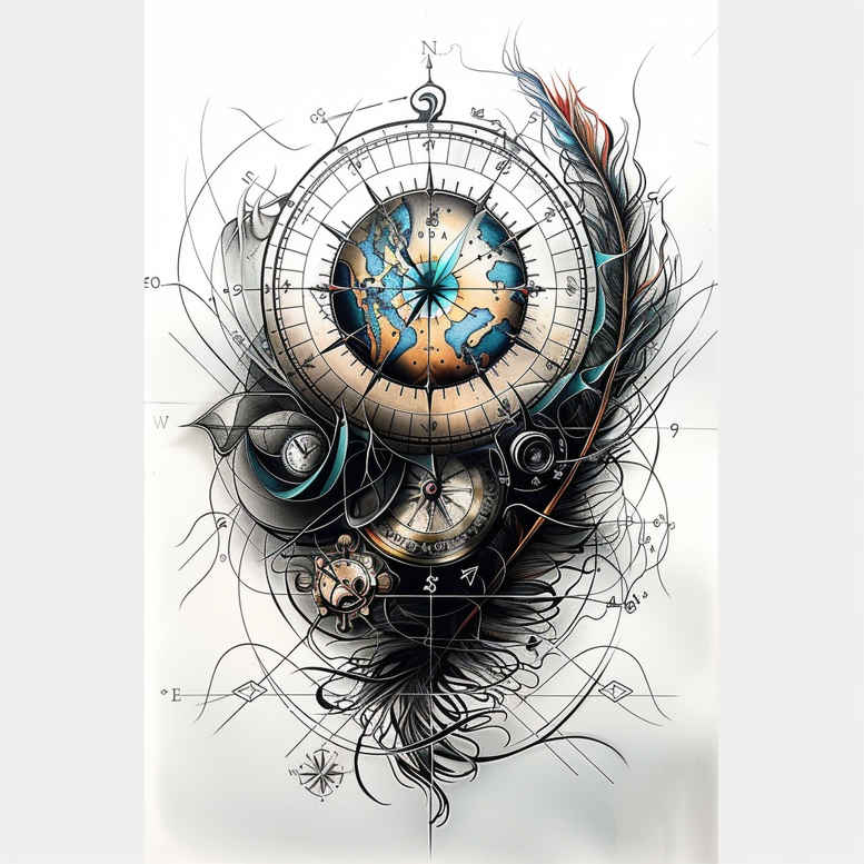 Piórka - Free tattoo design ideas ai genereted - inkby.ai