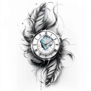 Piórka - Free tattoo design ideas ai genereted - inkby.ai