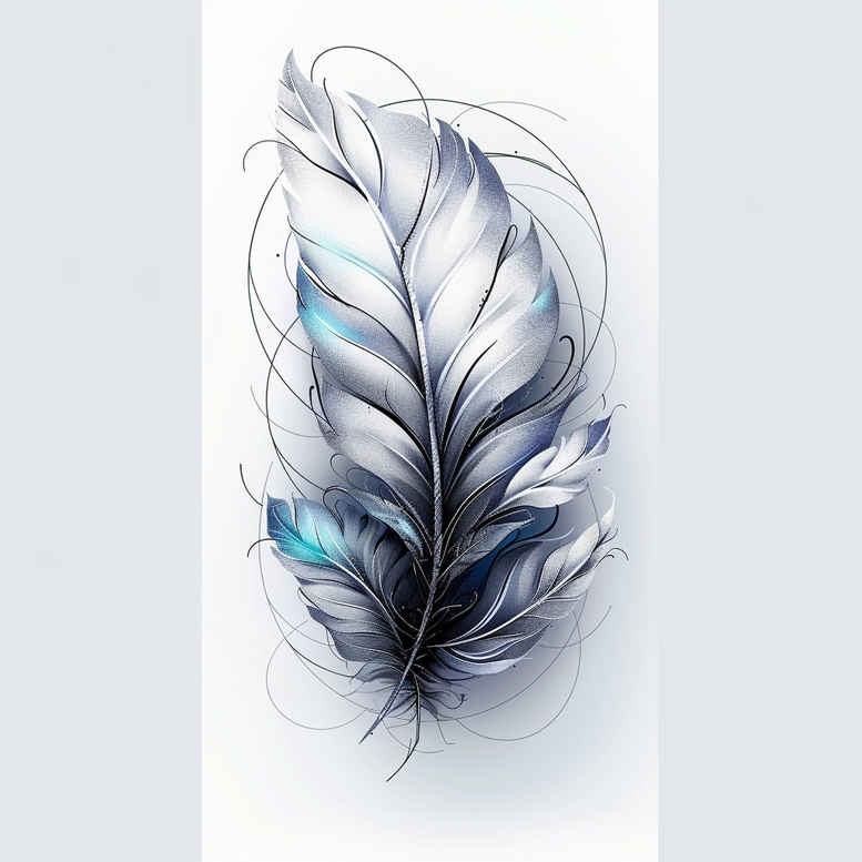 Piórka - Free tattoo design ideas ai genereted - inkby.ai
