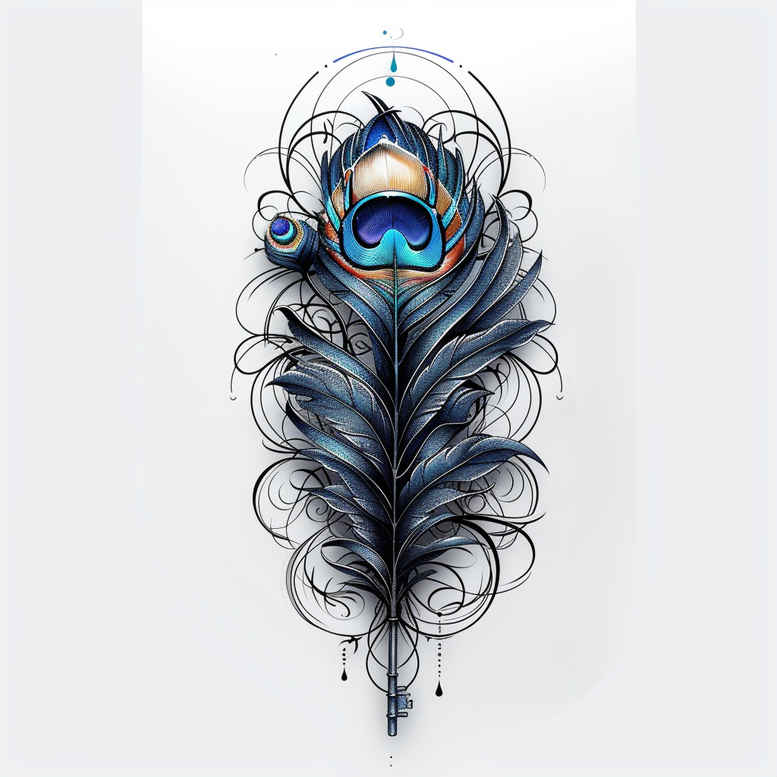 Piórka - Free tattoo design ideas ai genereted - inkby.ai