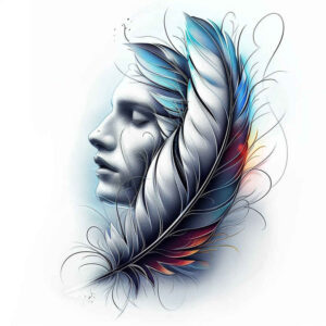 Piórka - Free tattoo design ideas ai genereted - inkby.ai