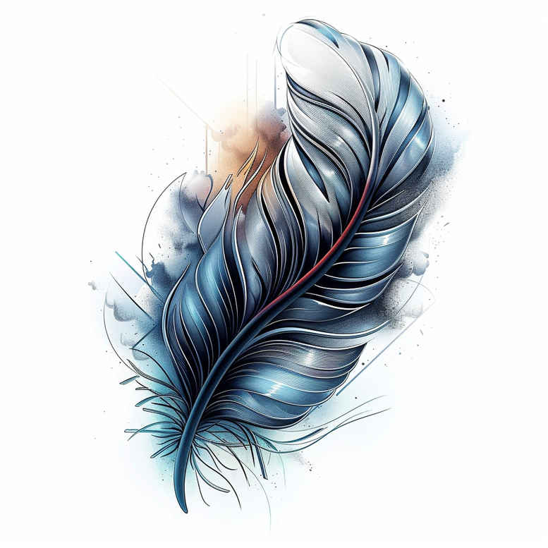 Piórka - Free tattoo design ideas ai genereted - inkby.ai