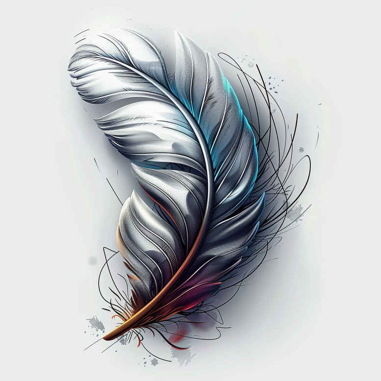 Piórka - Free tattoo design ideas ai genereted - inkby.ai