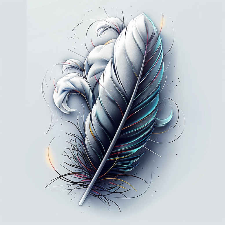 Piórka - Free tattoo design ideas ai genereted - inkby.ai