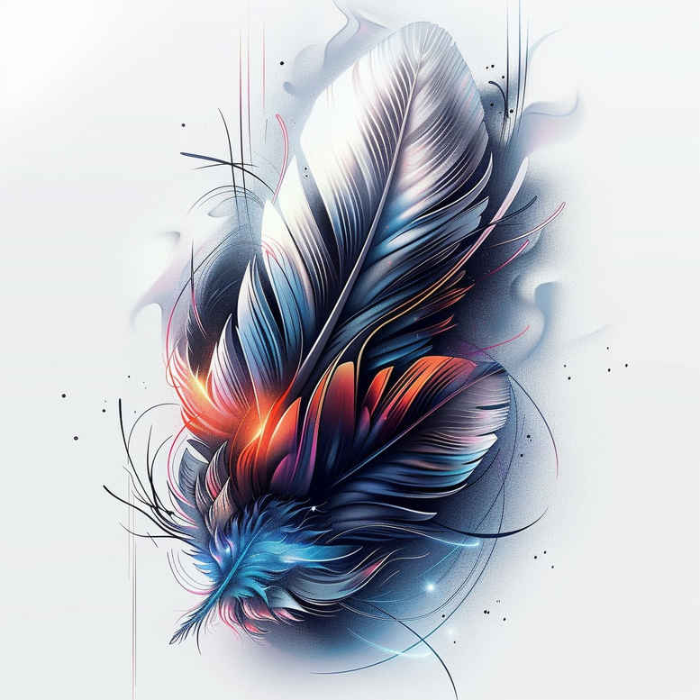 Piórka - Free tattoo design ideas ai genereted - inkby.ai