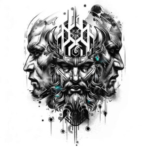 Surrealistyczne postacie - Free tattoo design ideas ai genereted - inkby.ai