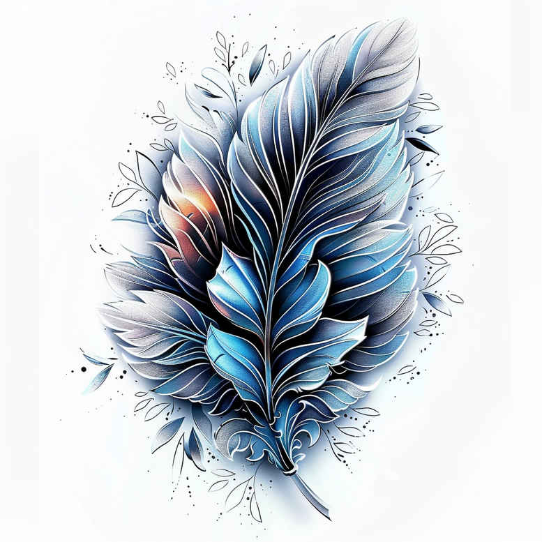Piórka - Free tattoo design ideas ai genereted - inkby.ai