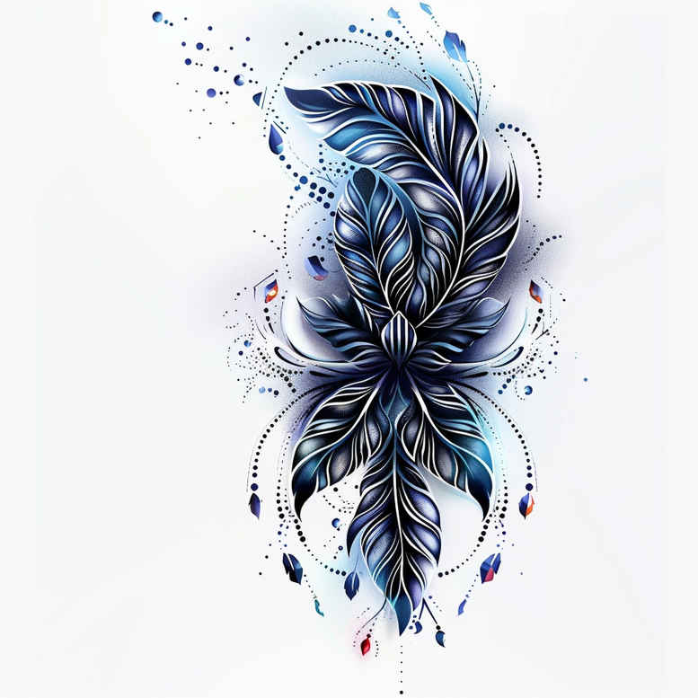 Piórka - Free tattoo design ideas ai genereted - inkby.ai