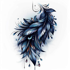 Piórka - Free tattoo design ideas ai genereted - inkby.ai
