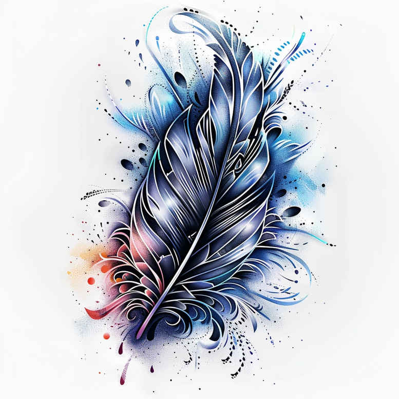 Piórka - Free tattoo design ideas ai genereted - inkby.ai