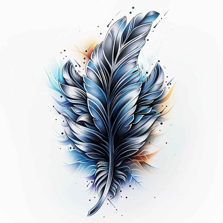 Piórka - Free tattoo design ideas ai genereted - inkby.ai