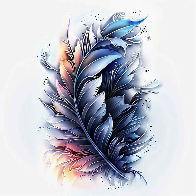 Piórka - Free tattoo design ideas ai genereted - inkby.ai