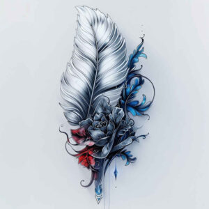 Piórka - Free tattoo design ideas ai genereted - inkby.ai