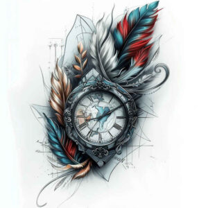 Piórka - Free tattoo design ideas ai genereted - inkby.ai