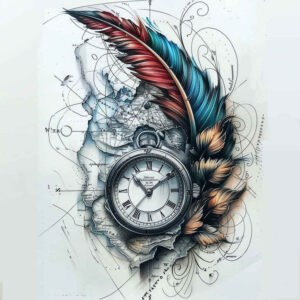 Piórka - Free tattoo design ideas ai genereted - inkby.ai