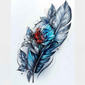 Piórka - Free tattoo design ideas ai genereted - inkby.ai