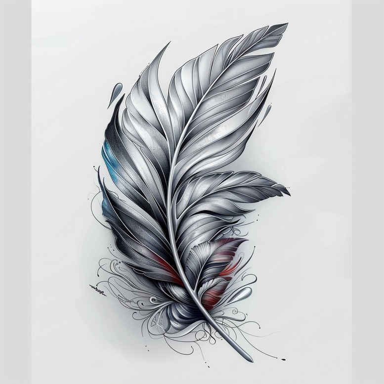 Piórka - Free tattoo design ideas ai genereted - inkby.ai