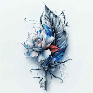 Piórka - Free tattoo design ideas ai genereted - inkby.ai