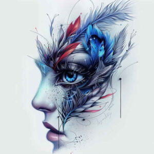 Surrealistyczne postacie - Free tattoo design ideas ai genereted - inkby.ai