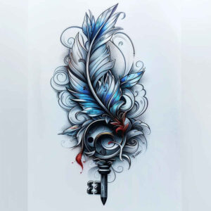 Piórka - Free tattoo design ideas ai genereted - inkby.ai