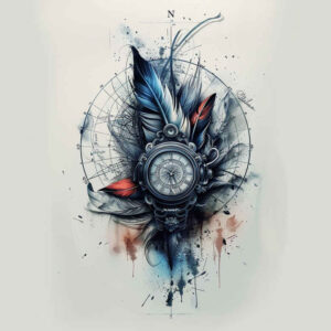 Piórka - Free tattoo design ideas ai genereted - inkby.ai