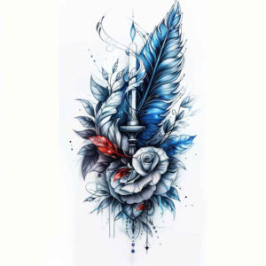 Piórka - Free tattoo design ideas ai genereted - inkby.ai