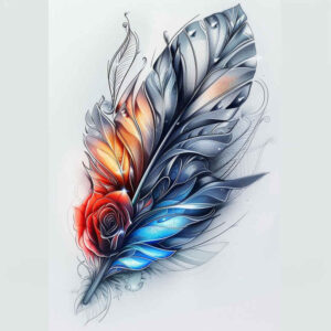 Piórka - Free tattoo design ideas ai genereted - inkby.ai