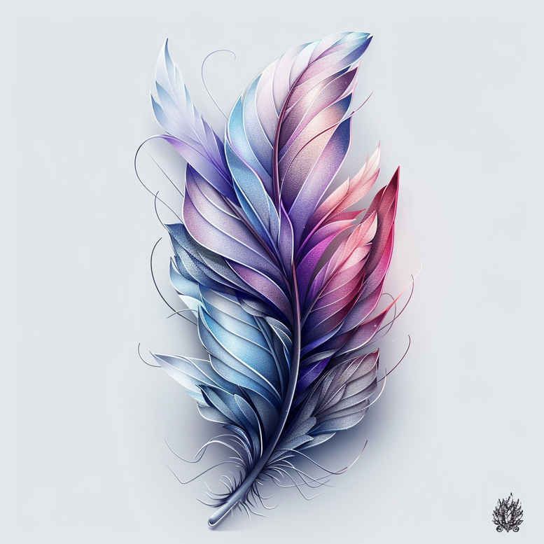 Piórka - Free tattoo design ideas ai genereted - inkby.ai