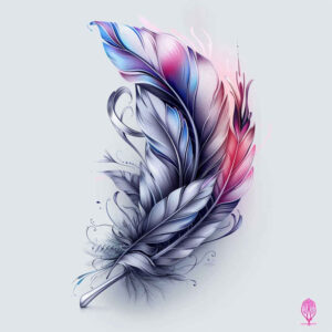 Piórka - Free tattoo design ideas ai genereted - inkby.ai