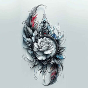 Piórka - Free tattoo design ideas ai genereted - inkby.ai