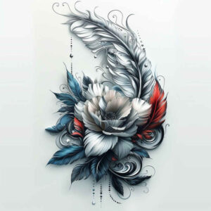Piórka - Free tattoo design ideas ai genereted - inkby.ai