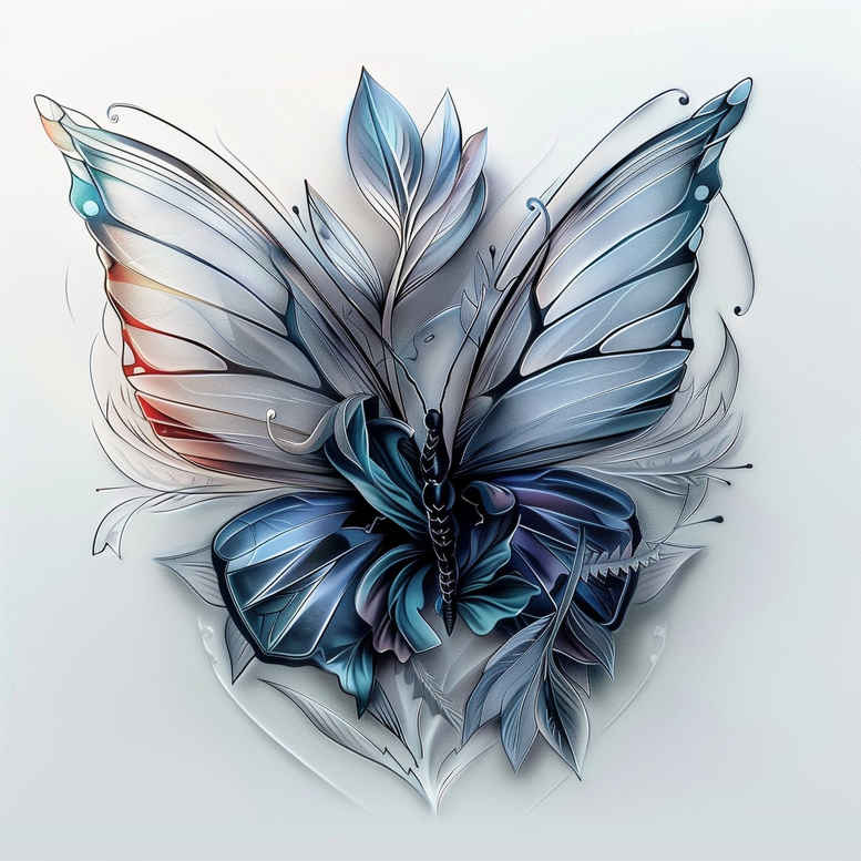 Motyle ćmy ważki - Free tattoo design ideas ai genereted - inkby.ai
