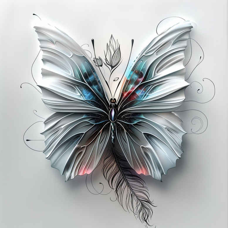 Motyle ćmy ważki - Free tattoo design ideas ai genereted - inkby.ai