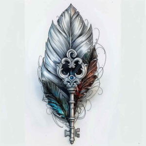 Piórka - Free tattoo design ideas ai genereted - inkby.ai