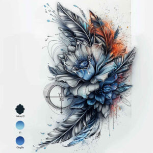 Piórka - Free tattoo design ideas ai genereted - inkby.ai