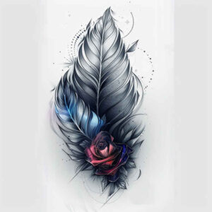Piórka - Free tattoo design ideas ai genereted - inkby.ai
