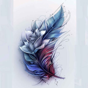 Piórka - Free tattoo design ideas ai genereted - inkby.ai