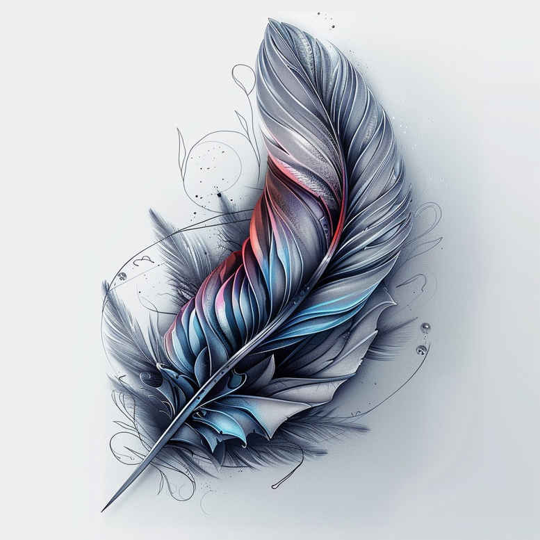 Piórka - Free tattoo design ideas ai genereted - inkby.ai