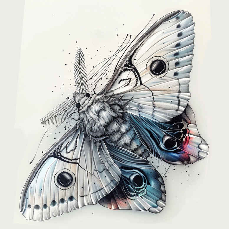 Motyle ćmy ważki - Free tattoo design ideas ai genereted - inkby.ai