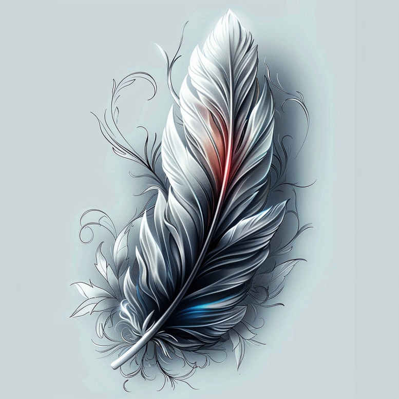Piórka - Free tattoo design ideas ai genereted - inkby.ai