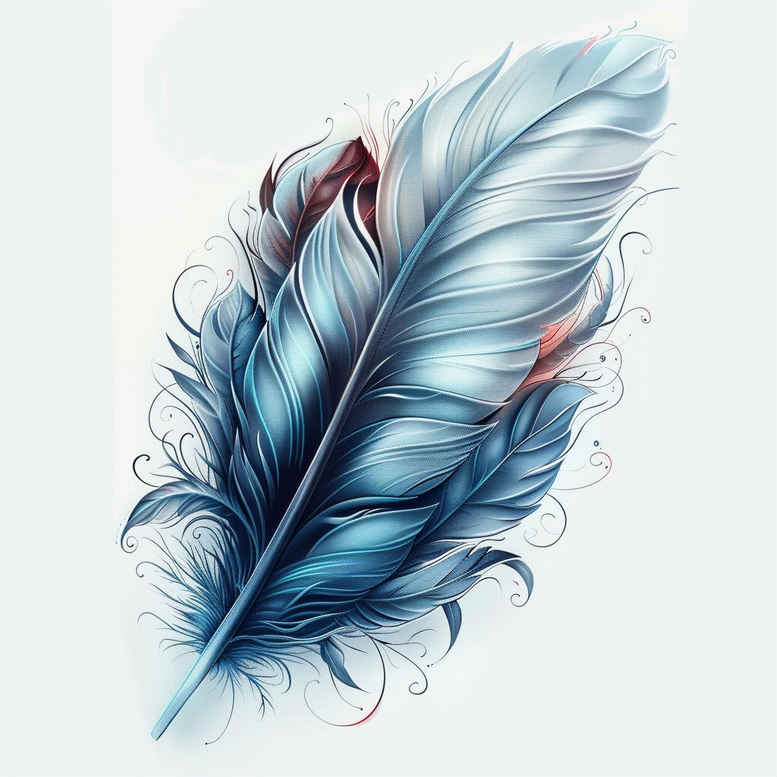 Piórka - Free tattoo design ideas ai genereted - inkby.ai
