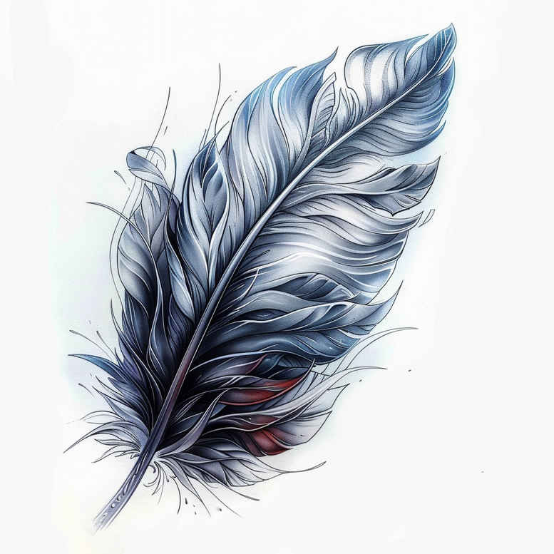 Piórka - Free tattoo design ideas ai genereted - inkby.ai