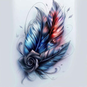 Piórka - Free tattoo design ideas ai genereted - inkby.ai