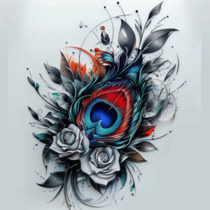 Piórka - Free tattoo design ideas ai genereted - inkby.ai