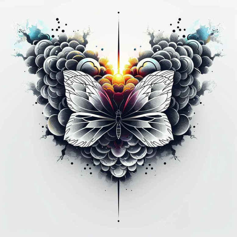 Motyle ćmy ważki - Free tattoo design ideas ai genereted - inkby.ai