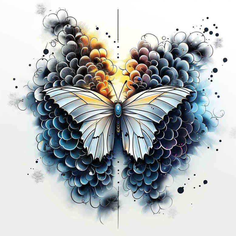 Motyle ćmy ważki - Free tattoo design ideas ai genereted - inkby.ai