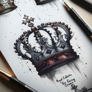 Korony i diamenty - Free tattoo design ideas ai genereted - inkby.ai
