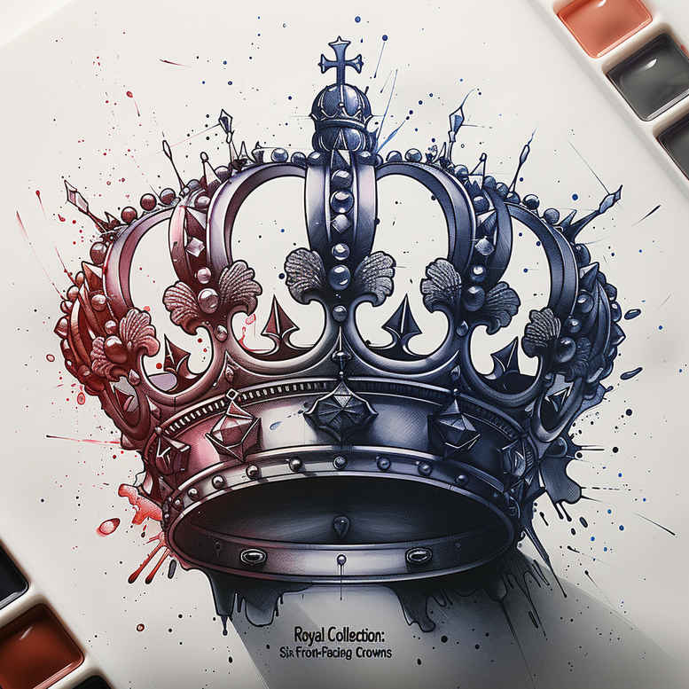 Korony i diamenty - Free tattoo design ideas ai genereted - inkby.ai
