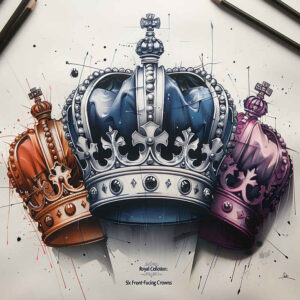 Korony i diamenty - Free tattoo design ideas ai genereted - inkby.ai